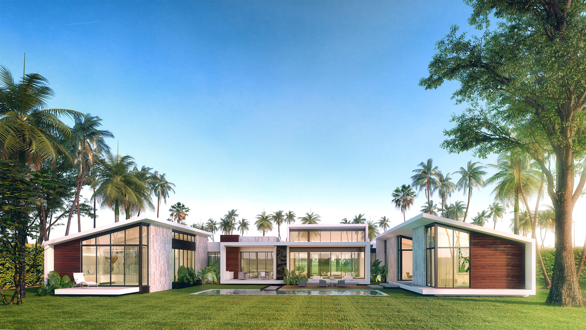 lake-ridge-architecture-weston-exterior Front view of the Architecture project at Lake Ridge, Weston