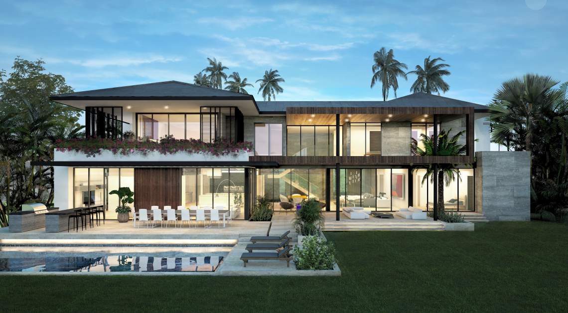 Bal-Cross-miami-architecture-exterior-view-back-facade-1 Exterior Back Architecture and Construction Administration project in Bal Cross, Florida