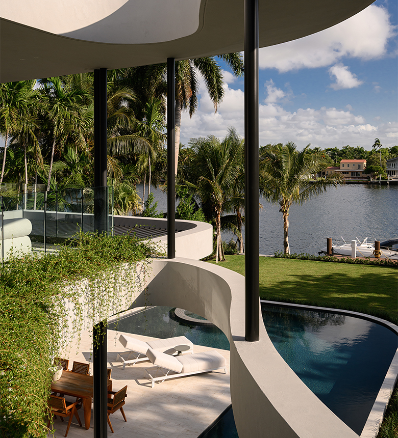 1015 Residence Hollywood FL - Outdoor Space and Pool Elevated Perspective