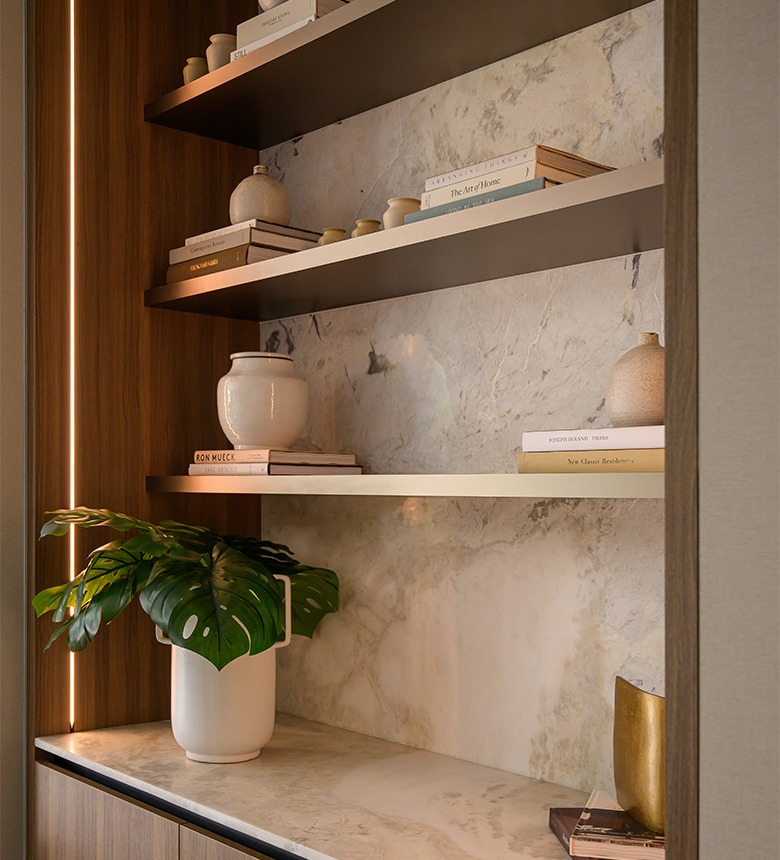 1015 Residence Hollywood FL - Primary Bedroom Millwork Detail