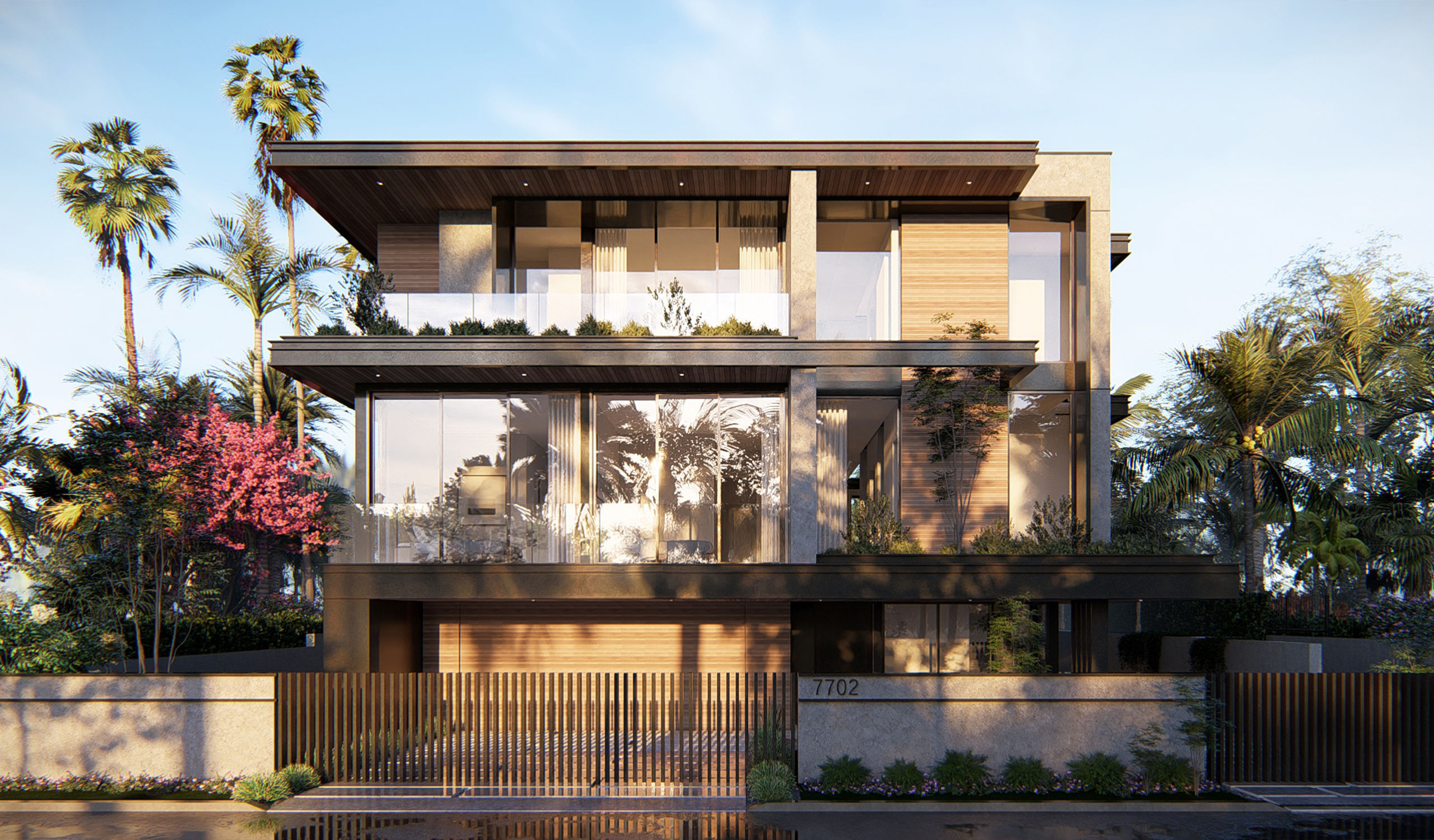 Pagan - Front Facade Morning (0) Oaks Residence