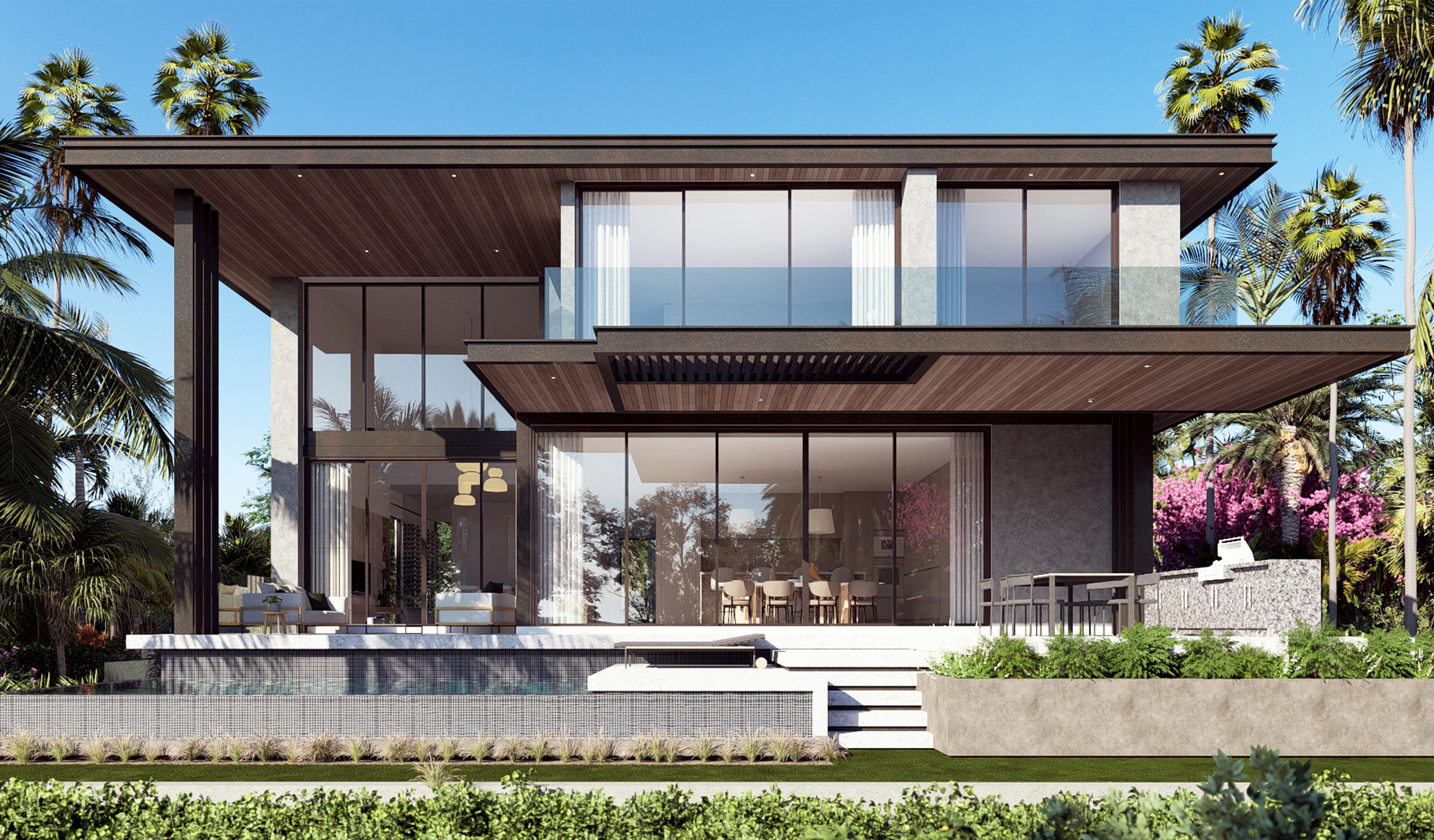 Pagan - Rear Facade Morning (7) Oaks Residence