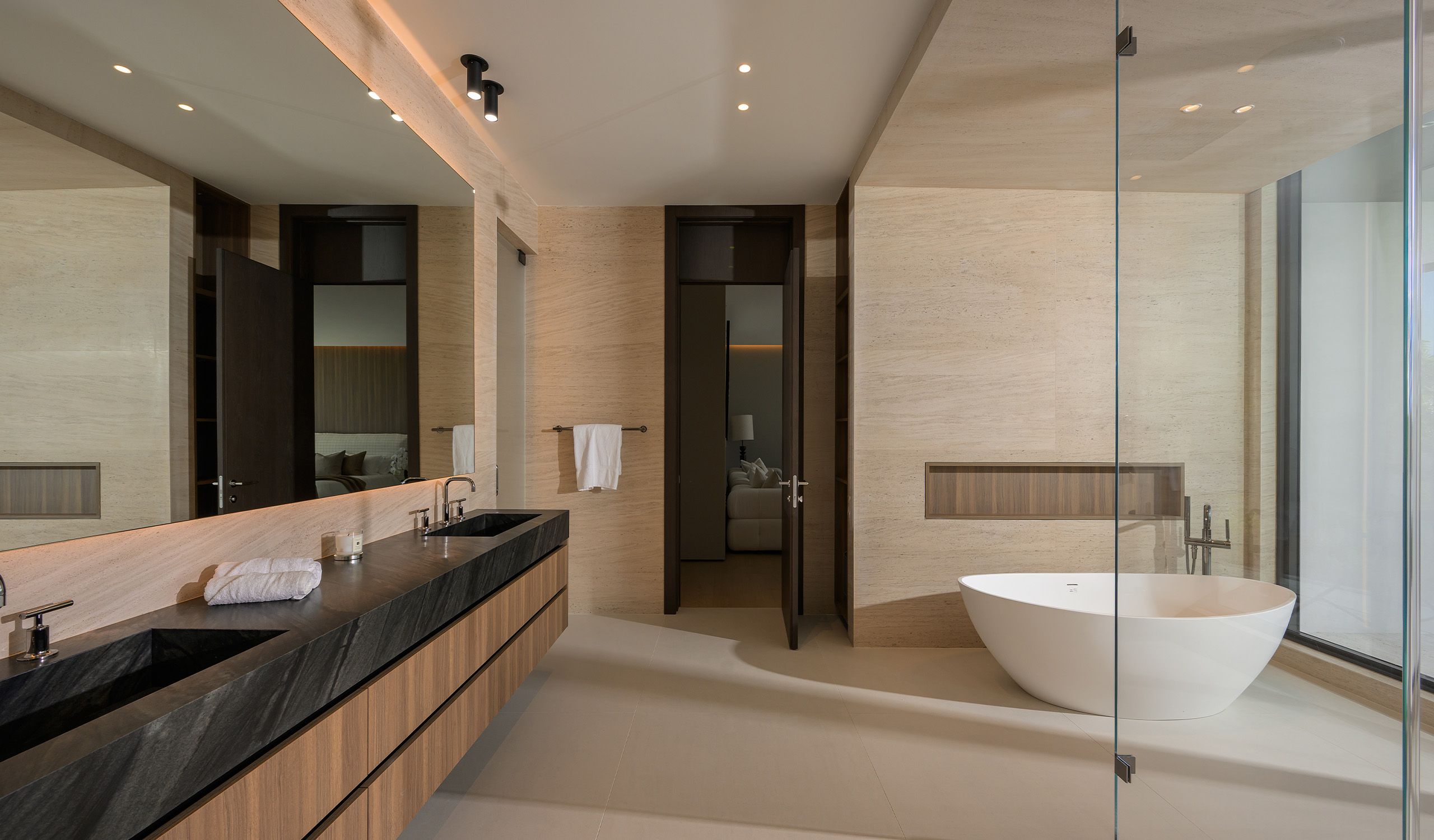 1015 Residence, Hollywood - Primary Bathroom from Gym